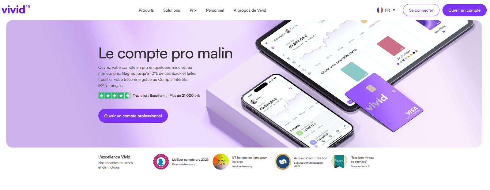 Vivid compte pro malin
