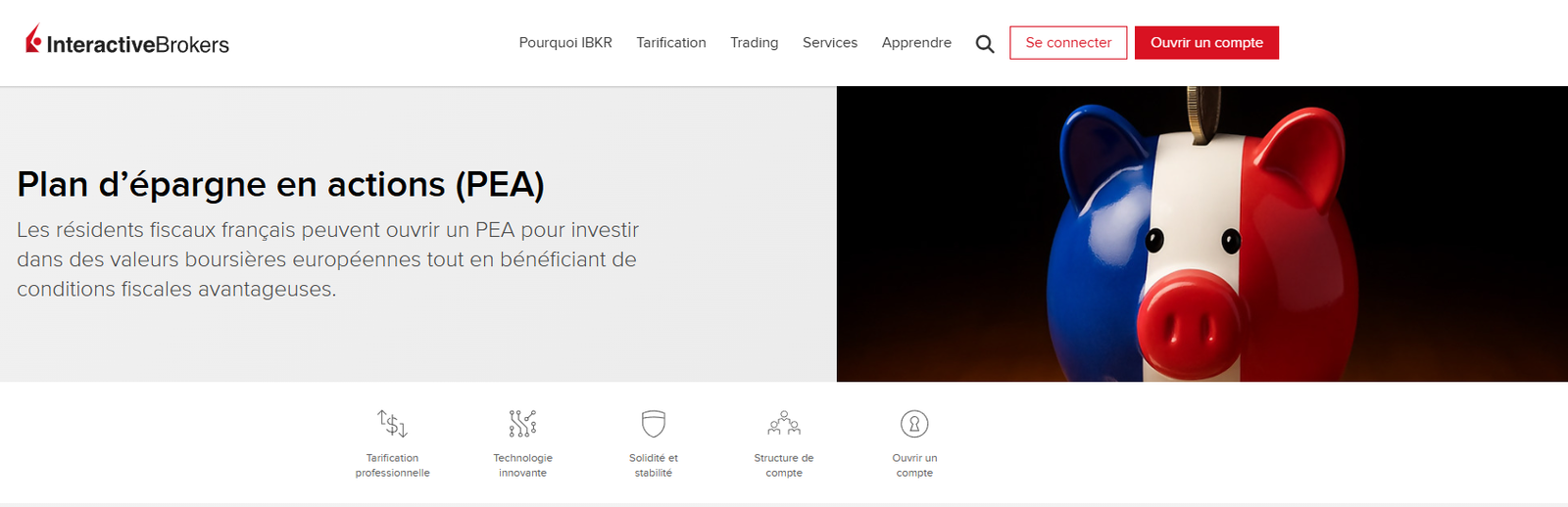 Interactive broker bannière PEA